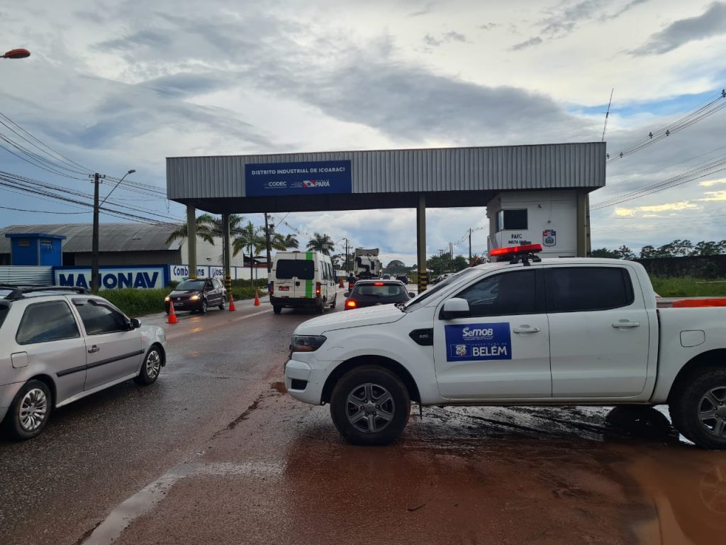 Ação conjunta dos órgãos de segurança de Belém e do Pará foi considerada tranquila em Outeiro. Foto: Ascom SeMOB.