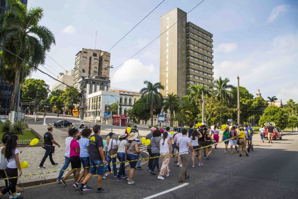 Caminhada turística e ecológica encerrou a programação Semana Nacional de Trânsito, em Belém