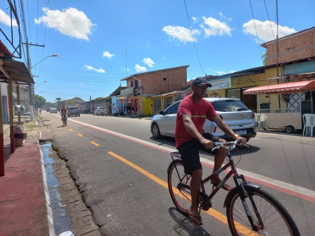A rua 15 de Novembro, em Mosqueiro, recebeu ciclofaixa com extensão de 568,27 metros