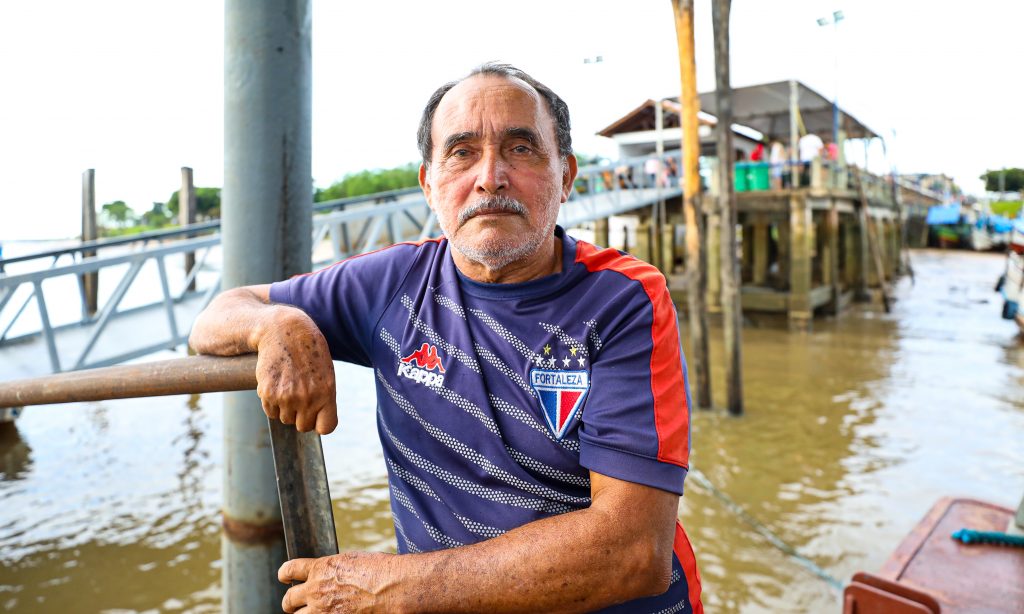 Eli Rosa da Fonseca, aposentado e morador da Ilha de Cotijuba, diz que estava complicado com a interrupção do trapiche, mas acredita que a partir da liberação ficará melhor