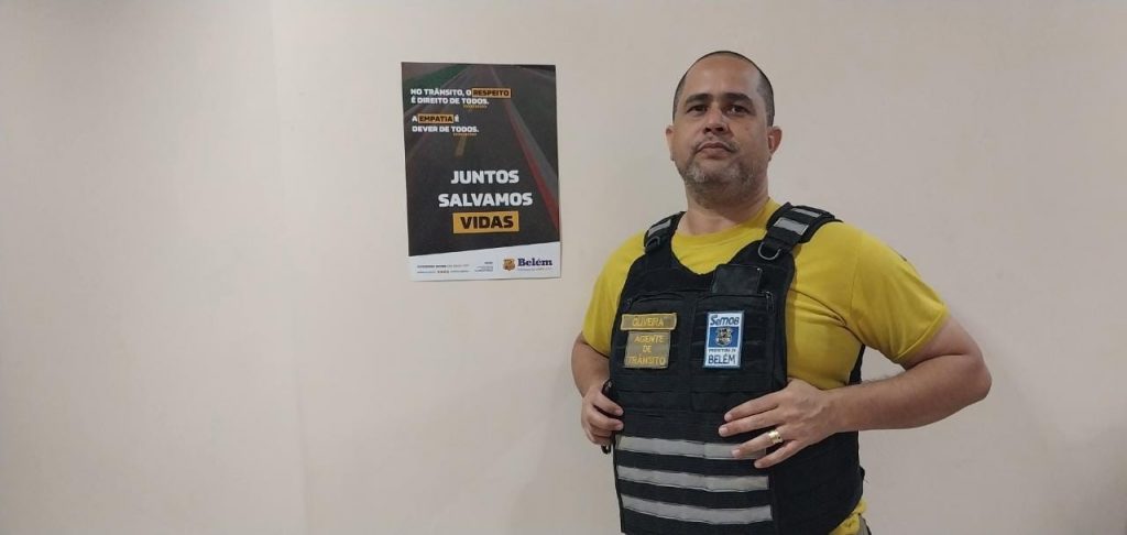O agente de trânsito da Semob, Gerlandson Oliveira, um dos selecionados para o curso nacional da Senatran.