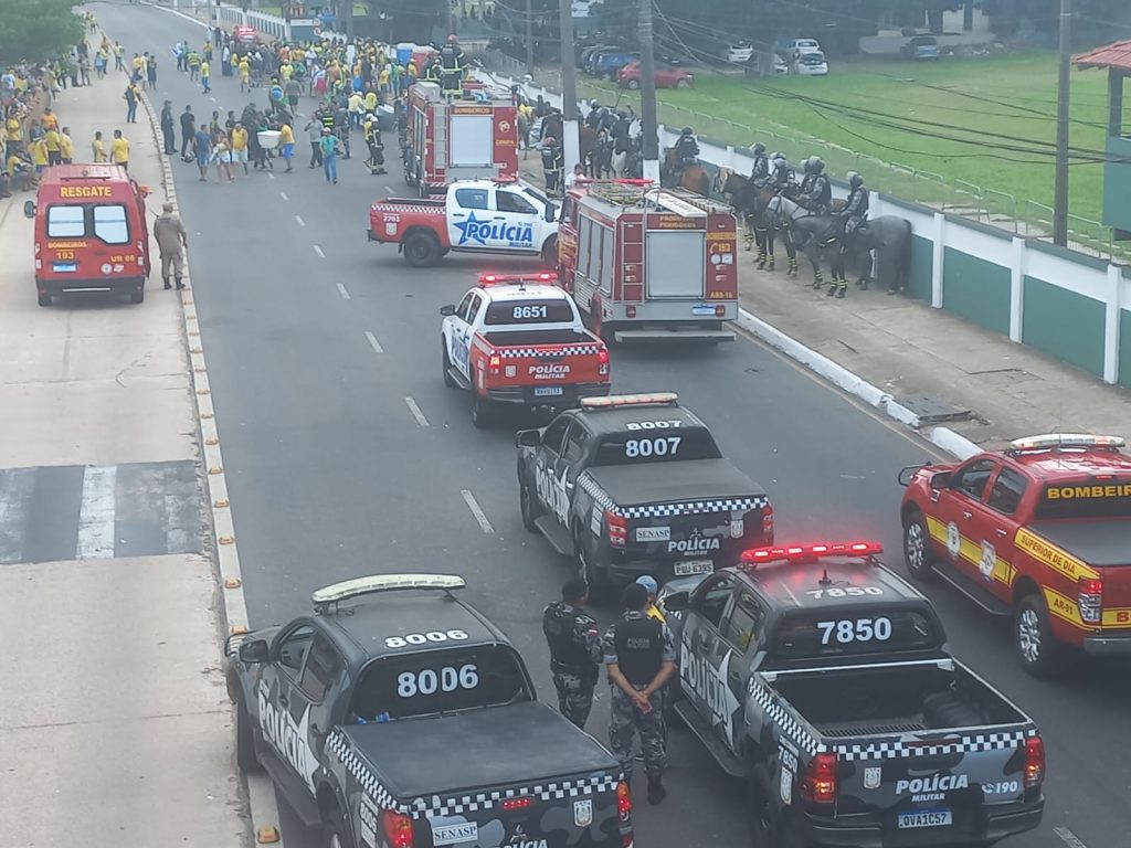 Dispersão da manifestação na Almirante Barroso foi realizada pela força-tarefa das instituições de segurança e trânsito do Estado e da Prefeitura de Belém