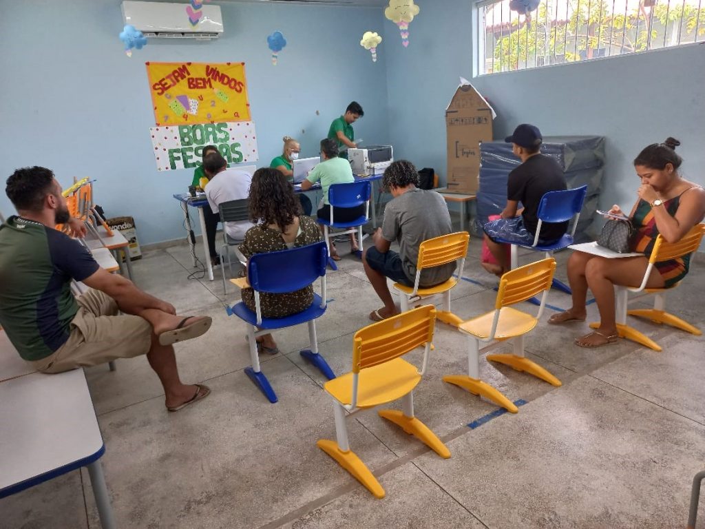 Ação itinerante da Semob na Escola Municipal Satélite (Coqueiro).